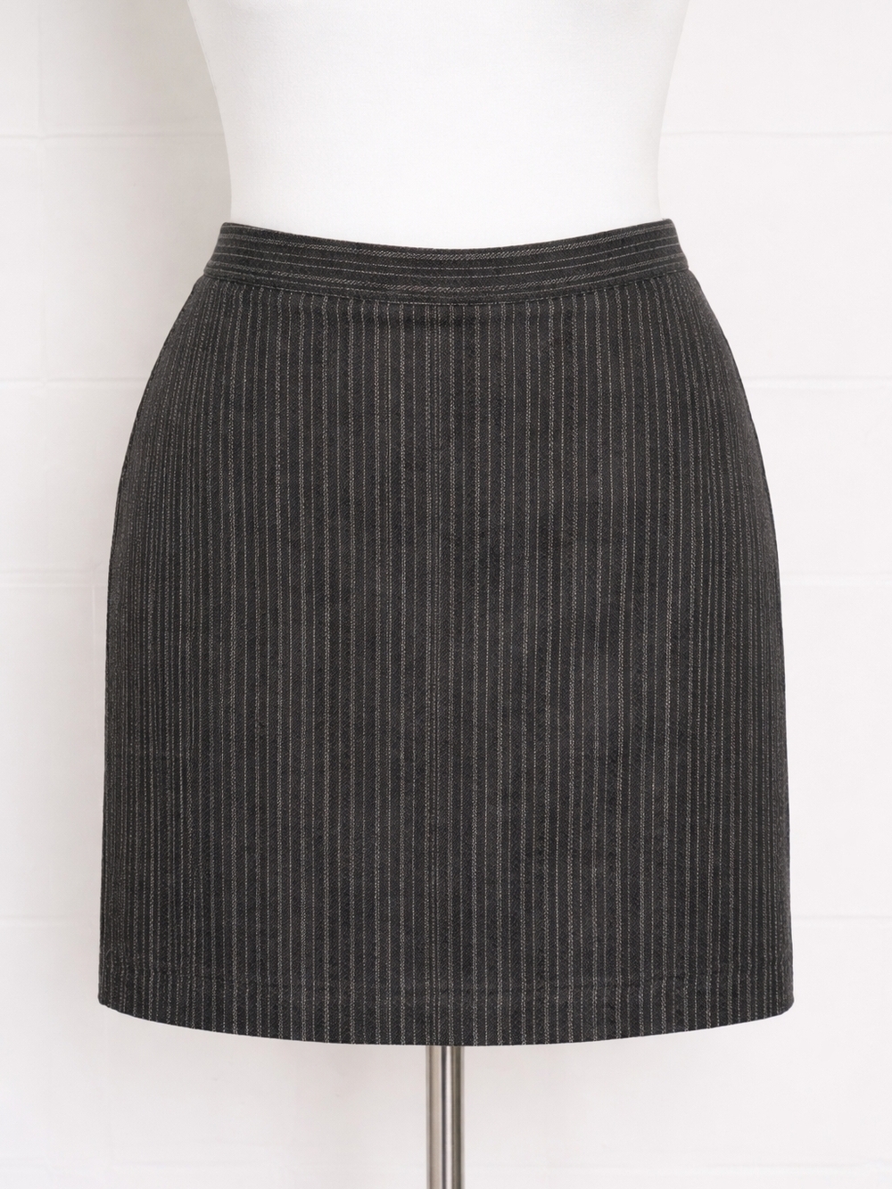 Philosophy Alberta Ferretti Wool Pinstripe Skirt Italy Designer